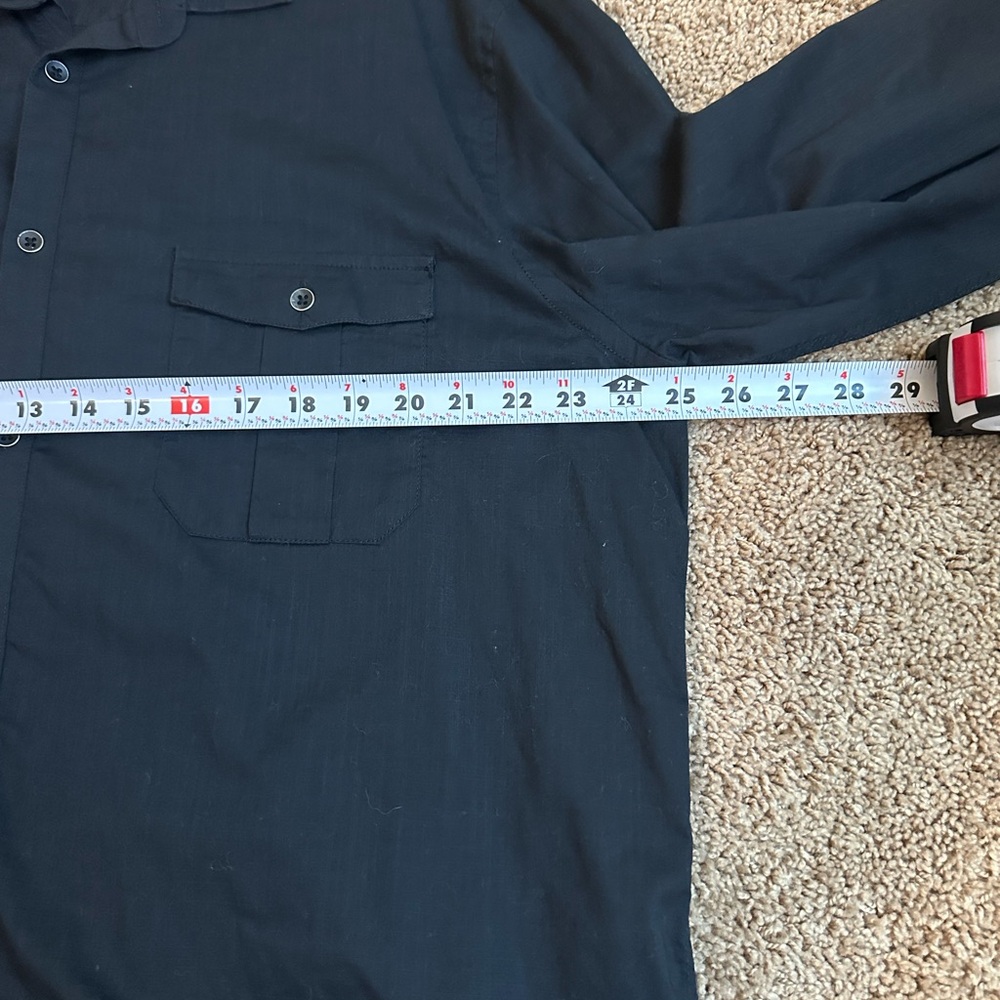 Alfani Men's Casual Button Down Shirt - Black - Picture 5 of 7